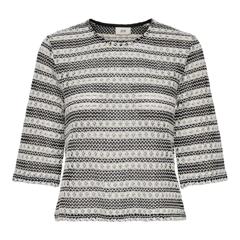 T-shirt en Maille Noir/Blanc Femme JDY Elly pas cher
