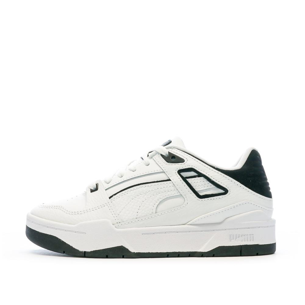 Baskets Blanche/Noir Garçon Slip stream pas cher