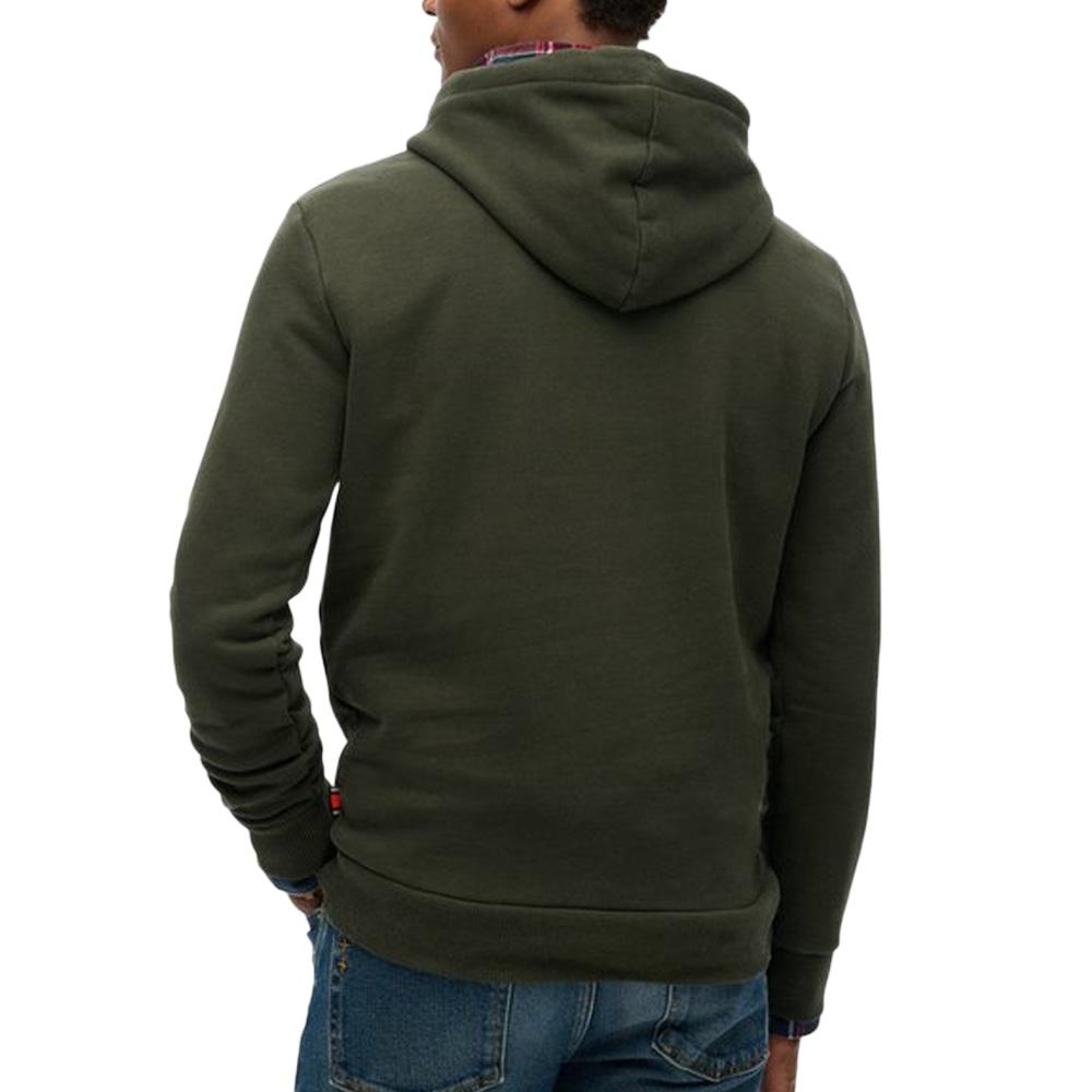 Sweat Olive Homme Superdry Work vue 2