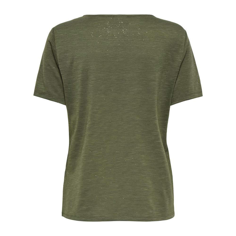 T-Shirt Kaki Foncé/Doré Femme JDY Dalila vue 2