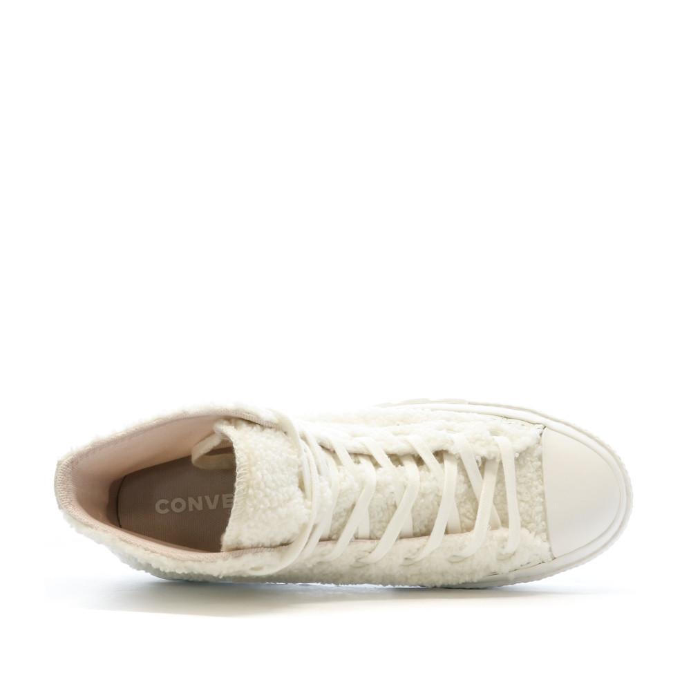 Baskets Blanches Femme Converse Lift 2x Hi Egret vue 4