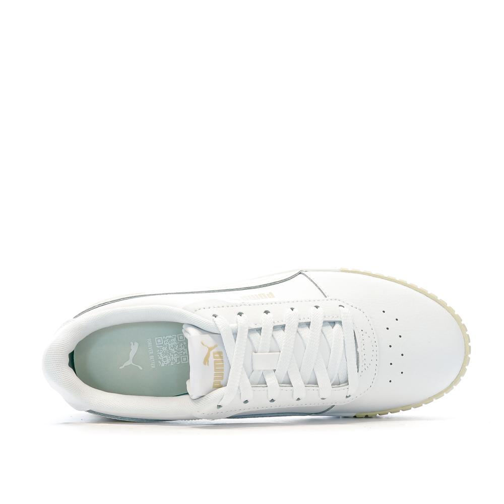 Baskets Beige/Blanc Femme Puma Carina vue 4