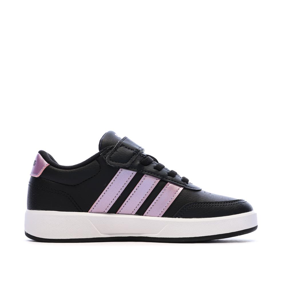 Baskets Noir/Rose Fille Adidas Tensaur vue 2