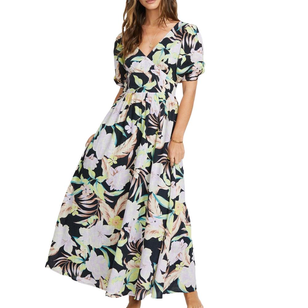 Billabong Vestido Escape Floral Negro Mujer barato