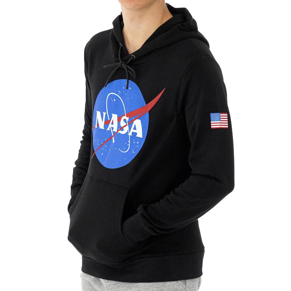 Sweat à capuche Noir Homme Nasa 12H pas cher