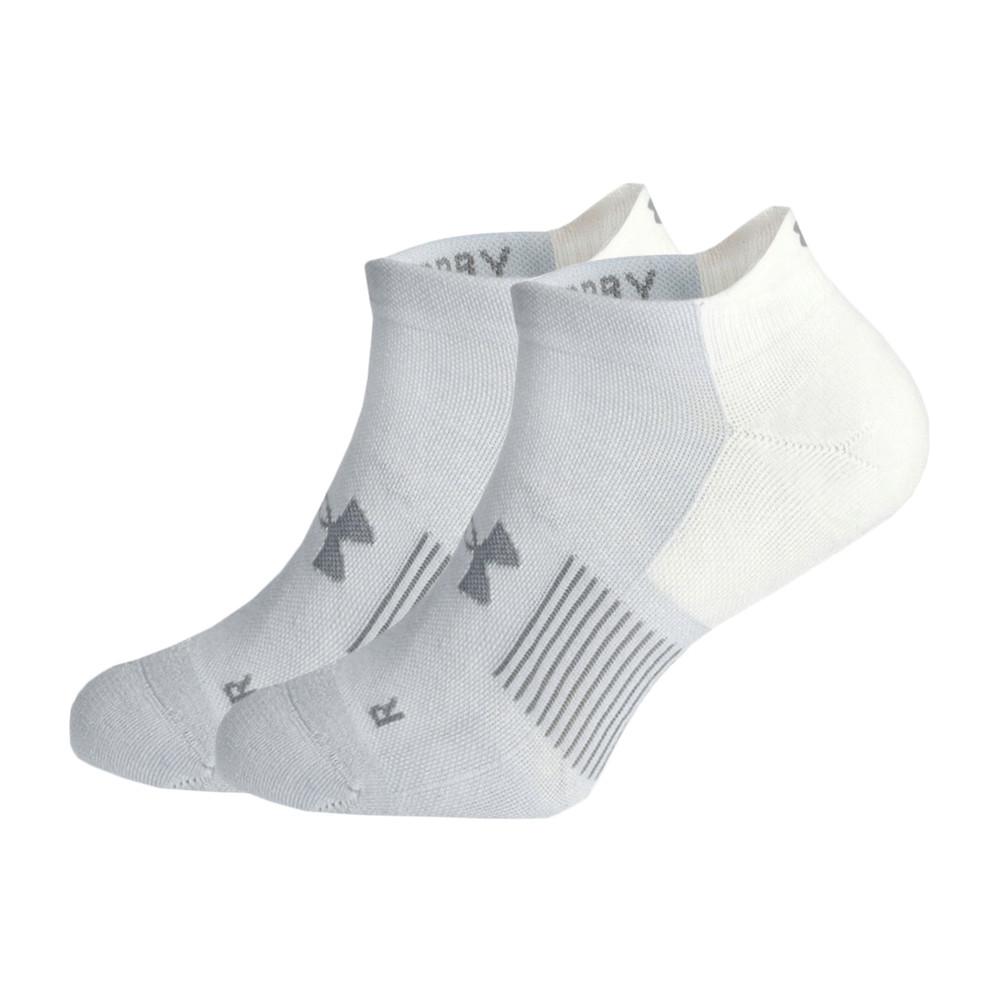 X1 Paire de Chaussettes Gris/Blanc Homme Under Armour Armourdry Run pas cher
