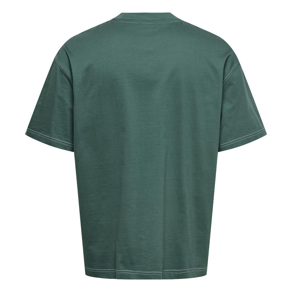 T-Shirt Vert Homme Only & Sons Larry Life vue 2