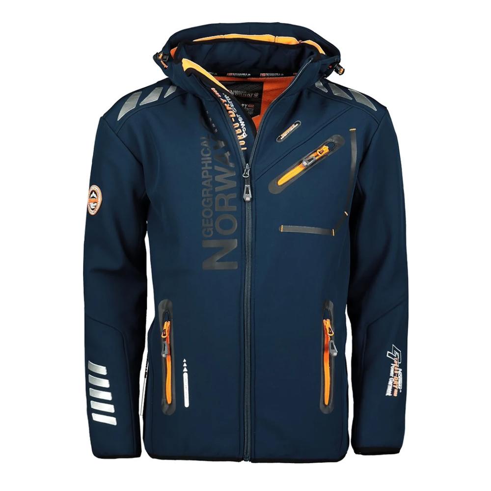 Parka Softshell Marine/Orange Homme Geographical Norway GN-ROYAUTE pas cher