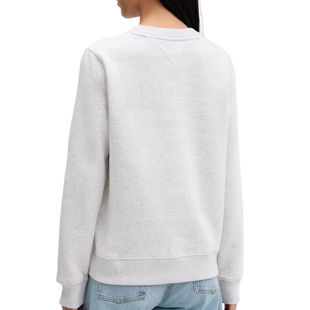 Sudadera gris de mujer Tommy Hilfiger Flag Crew1 ver 2