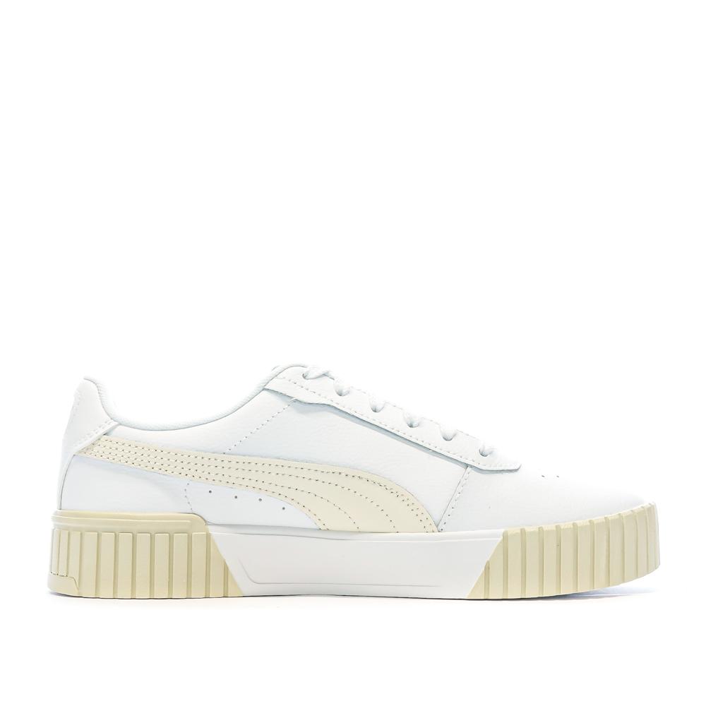 Baskets Beige/Blanc Femme Puma Carina vue 2