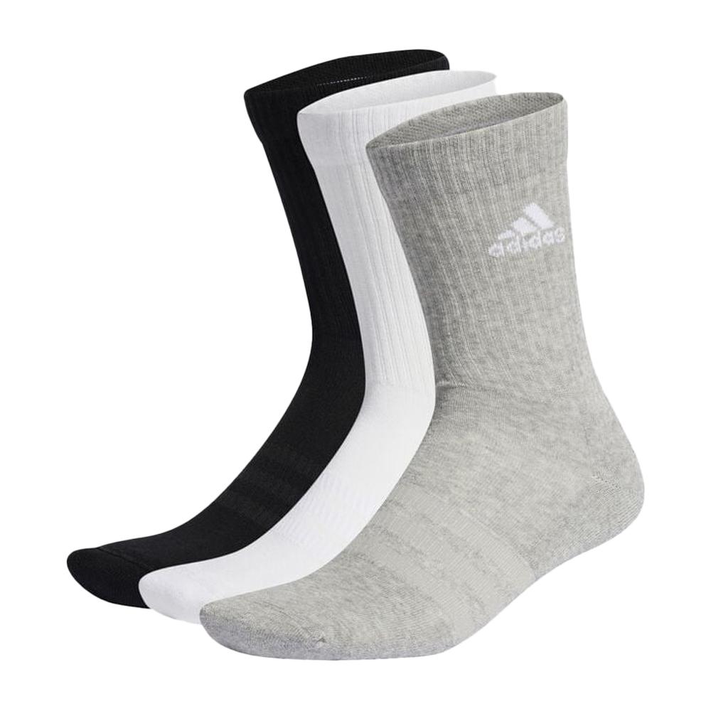 Lot de 3 Paires de Chaussettes Noires/Blanches/Grises Homme Adidas IC1311 pas cher
