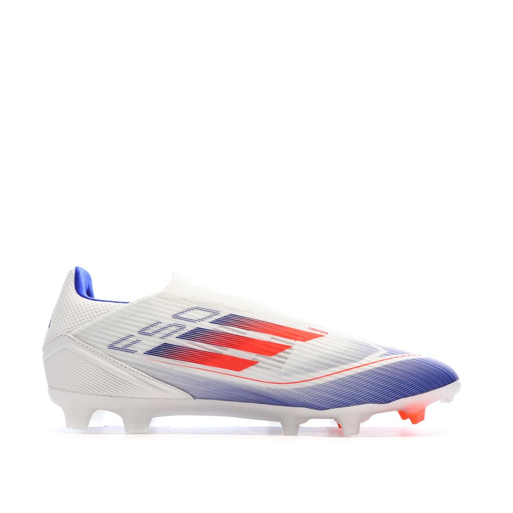 Chaussures de Foot Blanc/Bleu Adidas F50 League Ll FG/MG vue 2