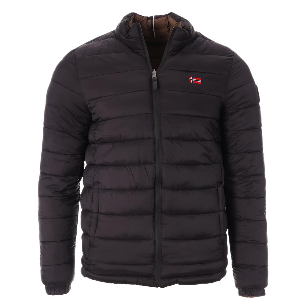 Doudoune Noir/Marron Homme Geographical Norway California pas cher