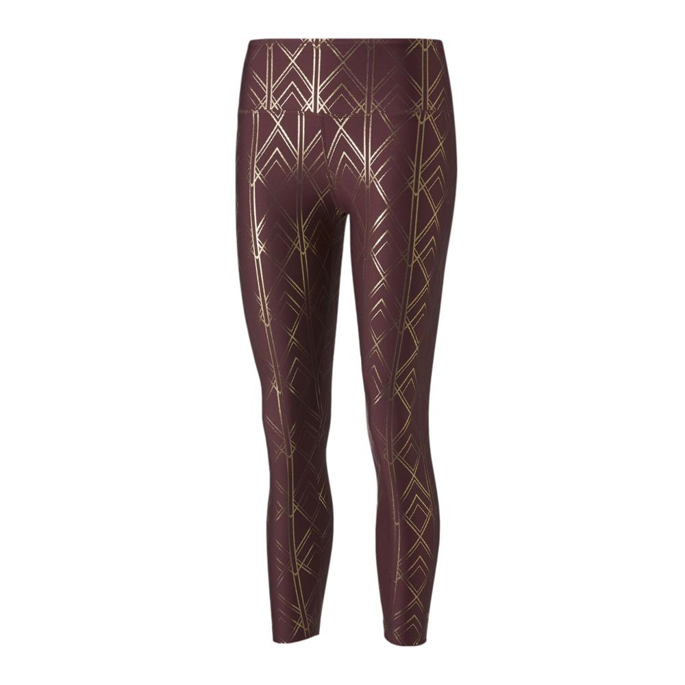 Legging Bordeaux Femme Puma Deco Glam High Waist 7/8 pas cher