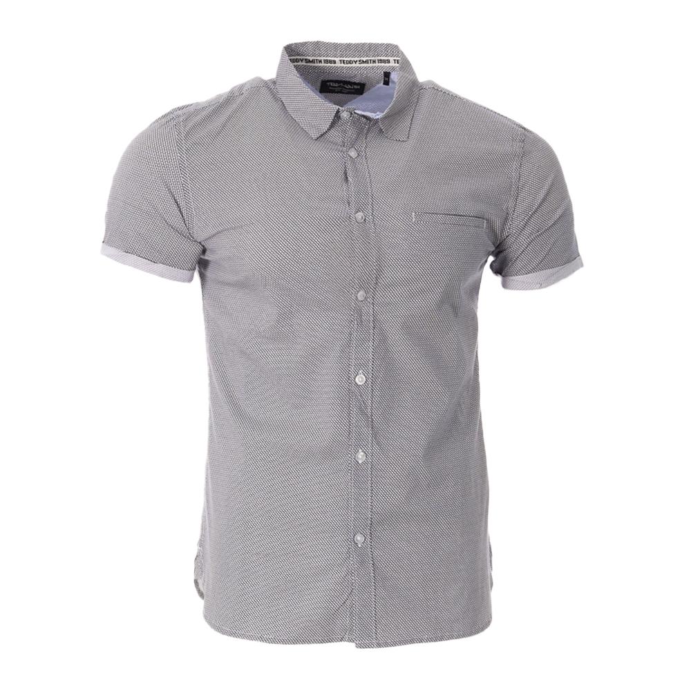 Chemise Marine/Blanche Homme Teddy Smith Cut Mc 10711556D pas cher