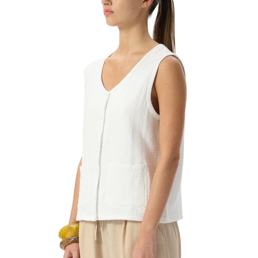 Top Blanc Femme Teddy Smith Run vue 2