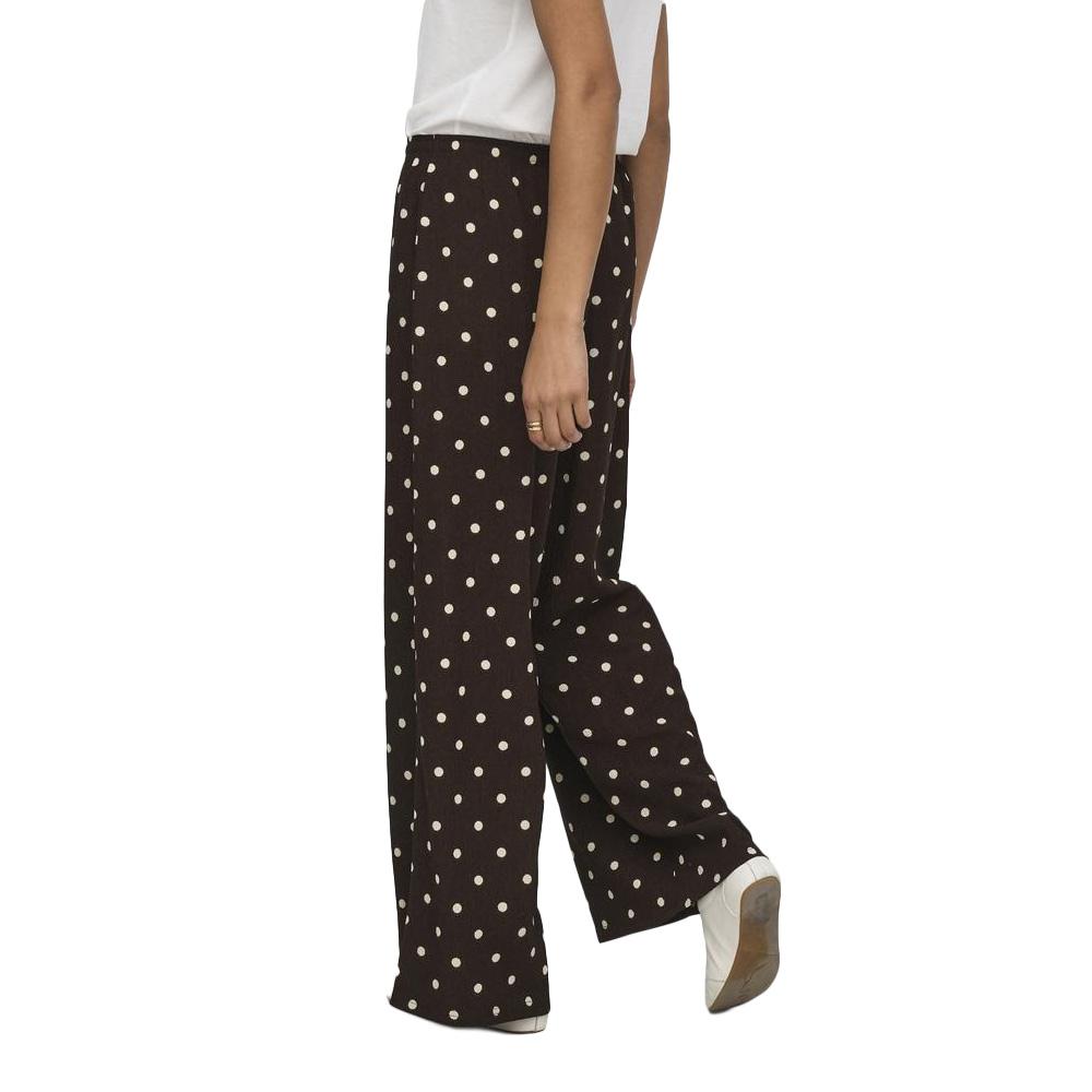 Pantalon fluide Beige/Marron à pois Femme JDY Ebbie vue 2