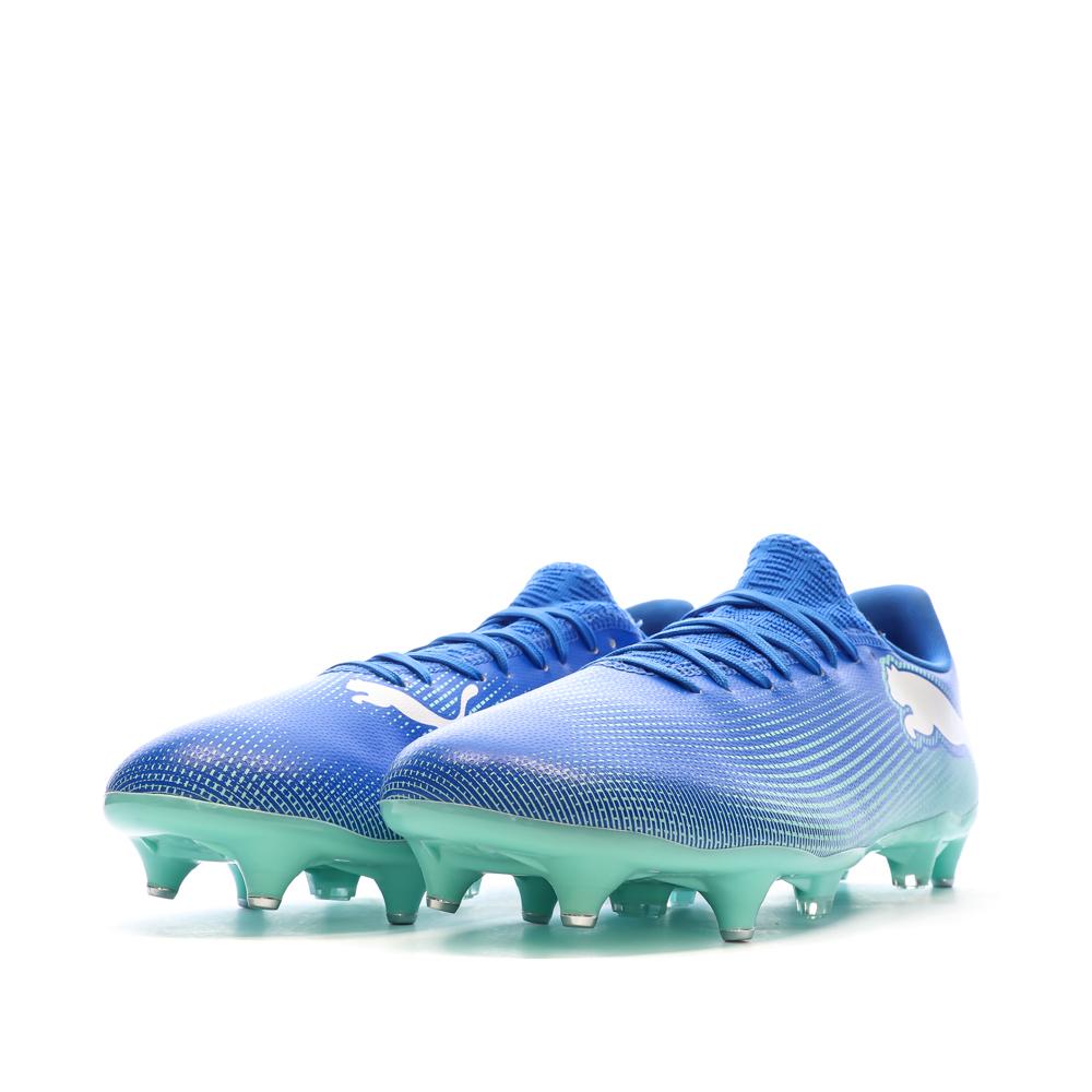 Chaussures de Foot Bleues Homme Puma Future 7 Play MxSG vue 6