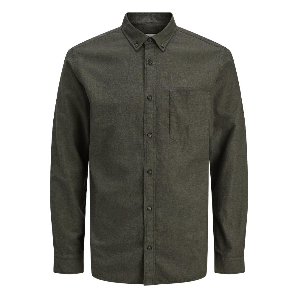 Chemise Kaki Homme Jack & Jones Classic Melange pas cher