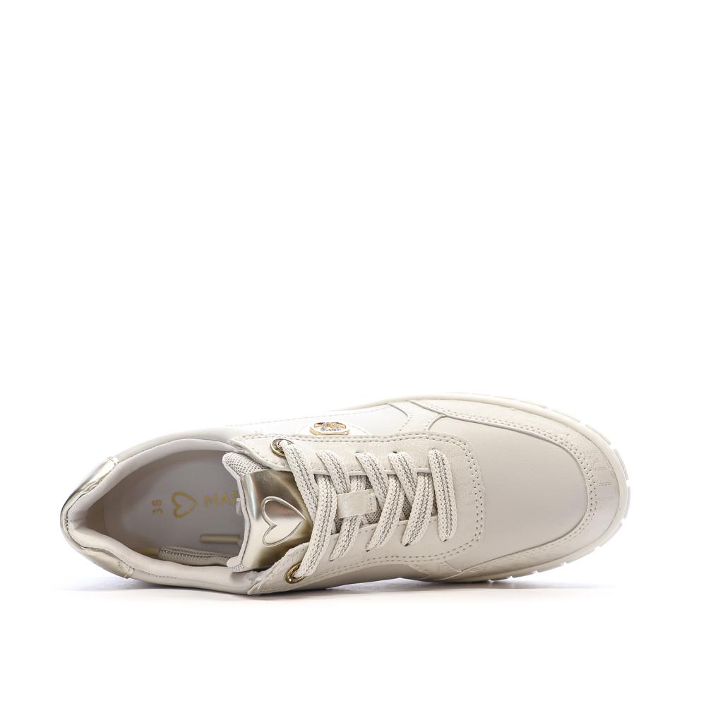 Baskets Beige Femme Marco Tozzi Cream vue 4