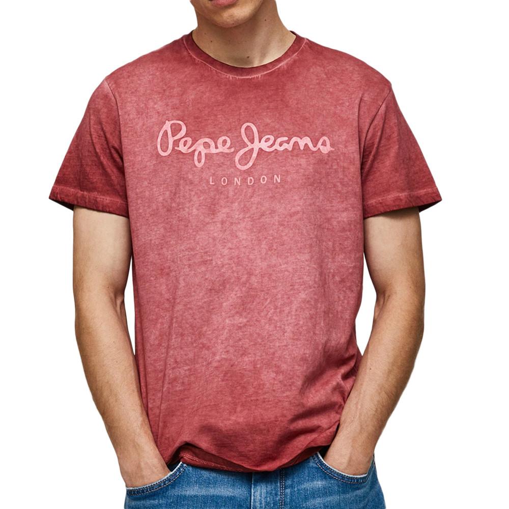 T-shirt Rouge Homme Pepe jeans West Sir pas cher