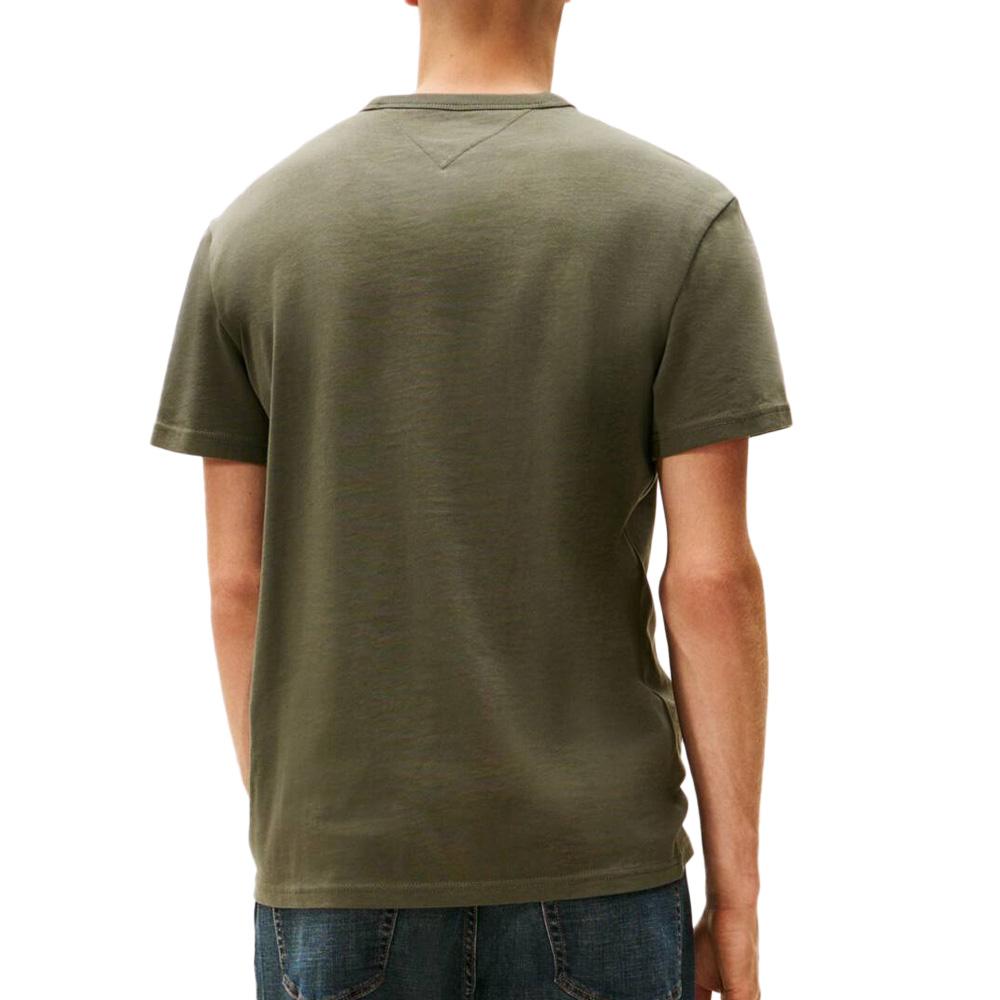 T-shirt Kaki Homme Tommy Jeans Reg Badge DM0DM20322 vue 2