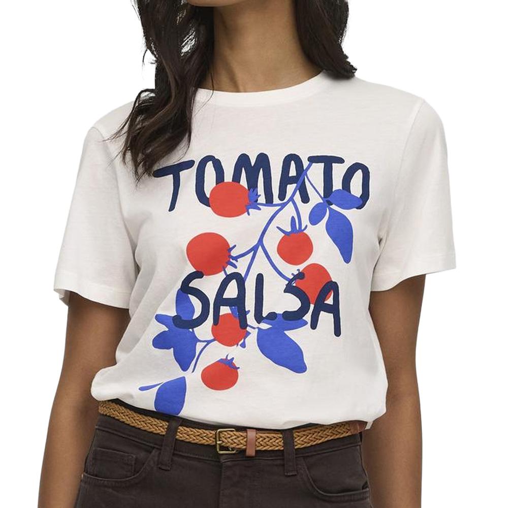 T-Shirt Blanc/Rouge/Bleu Femme JDY Lima pas cher