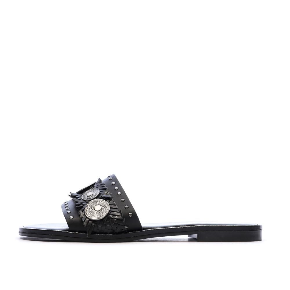 Sandales Noir Femme Replay Nairobi Mule pas cher