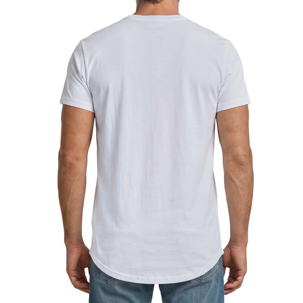 Camiseta blanca de hombre G-Star RAW con logotipo ver 2