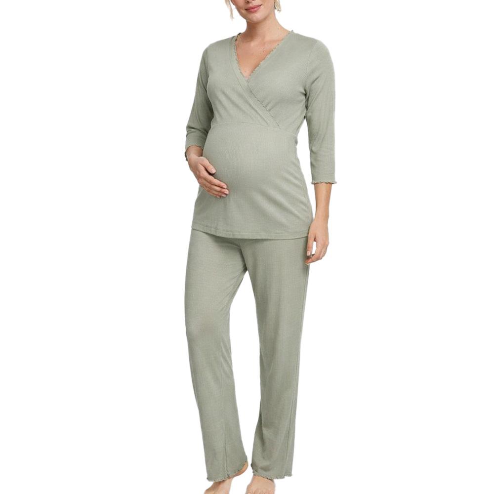 Pyjama de Grossesse Vert Femme Mamalicious Payton pas cher