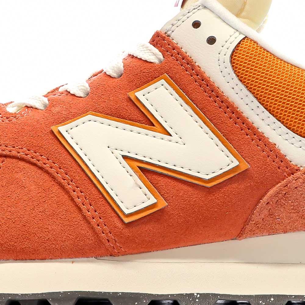 Baskets Orange/Gris Homme New Balance 574 vue 7