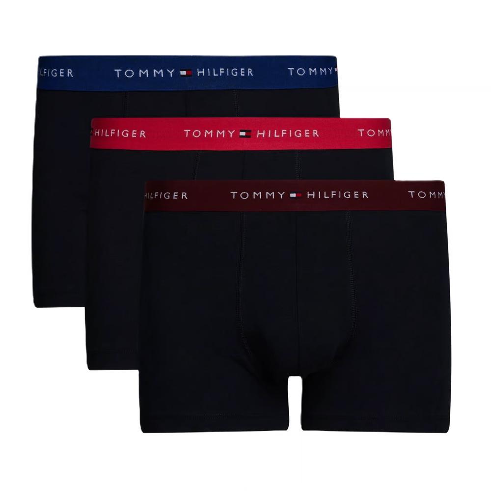 X3 Boxers Noir/Rouge Homme Tommy Hilfiger UM0UM02763 pas cher