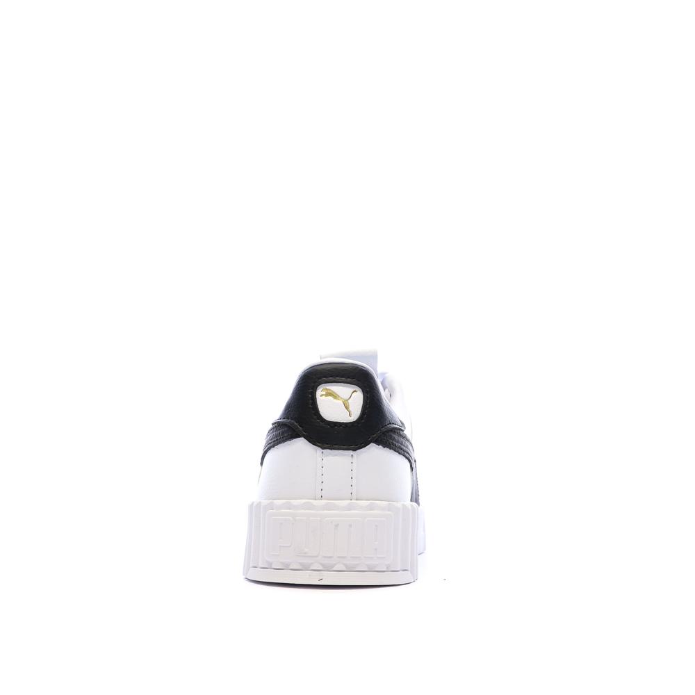 Baskets Blanc/Noir Femme Puma Carina 3.0 Luxe vue 3