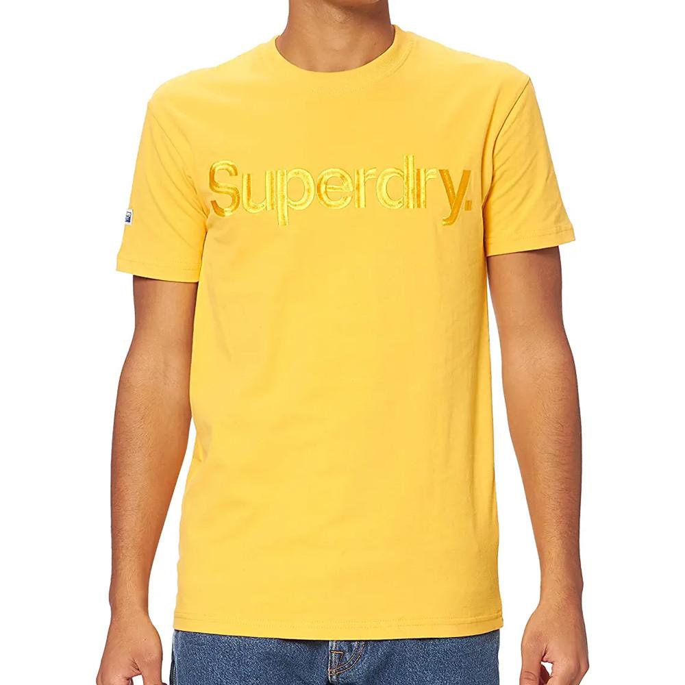 T-shirt Jaune Homme Superdry Source 220 pas cher