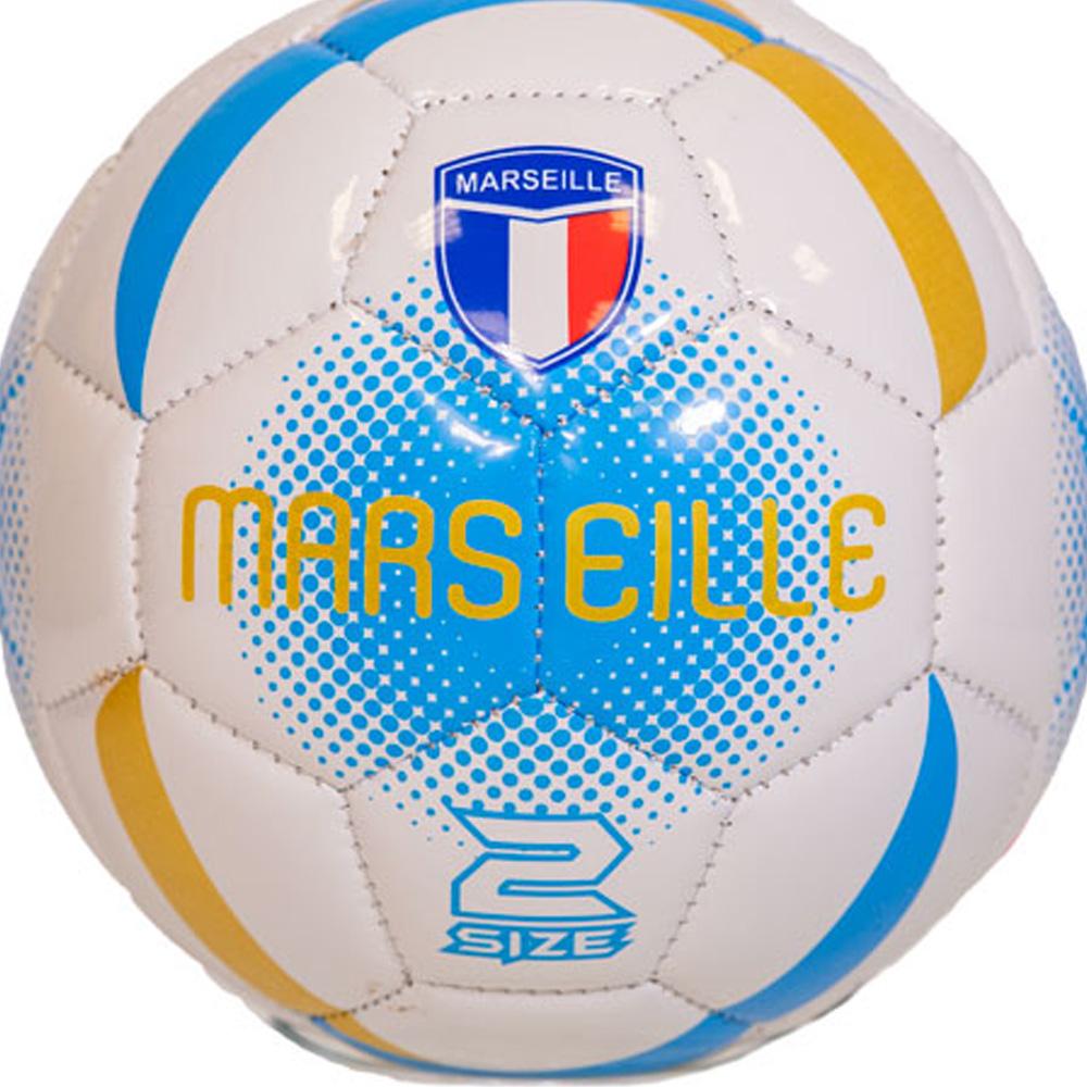 MARSEILLE Mini Ballon Blanc/Turquoise Sport Zone vue 2