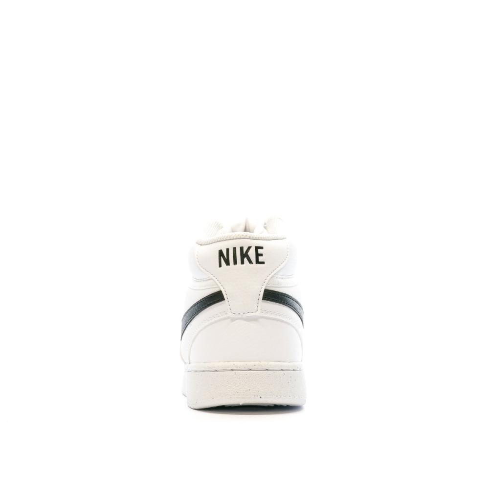Baskets Blanche/Noir Homme Nike Court Vision Mid vue 3