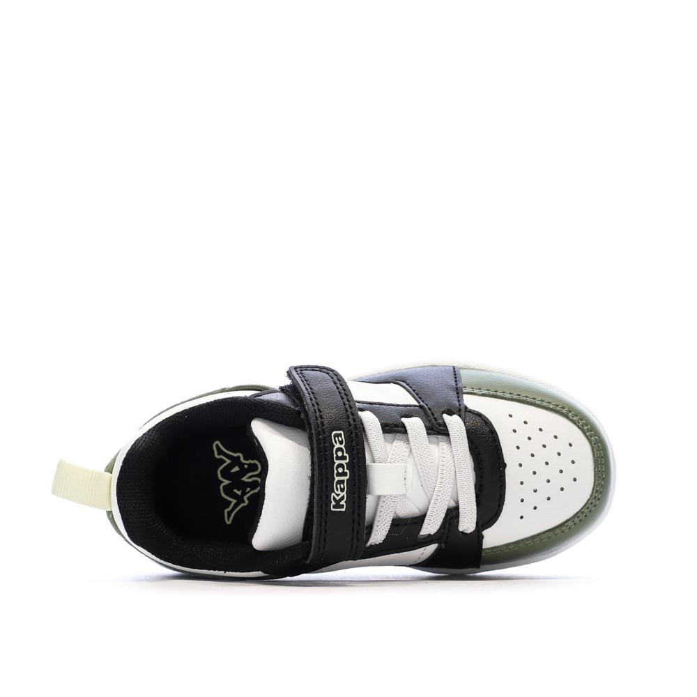 Baskets Blanc/Vert Garçon Kappa Logo Shay 1.0 vue 4