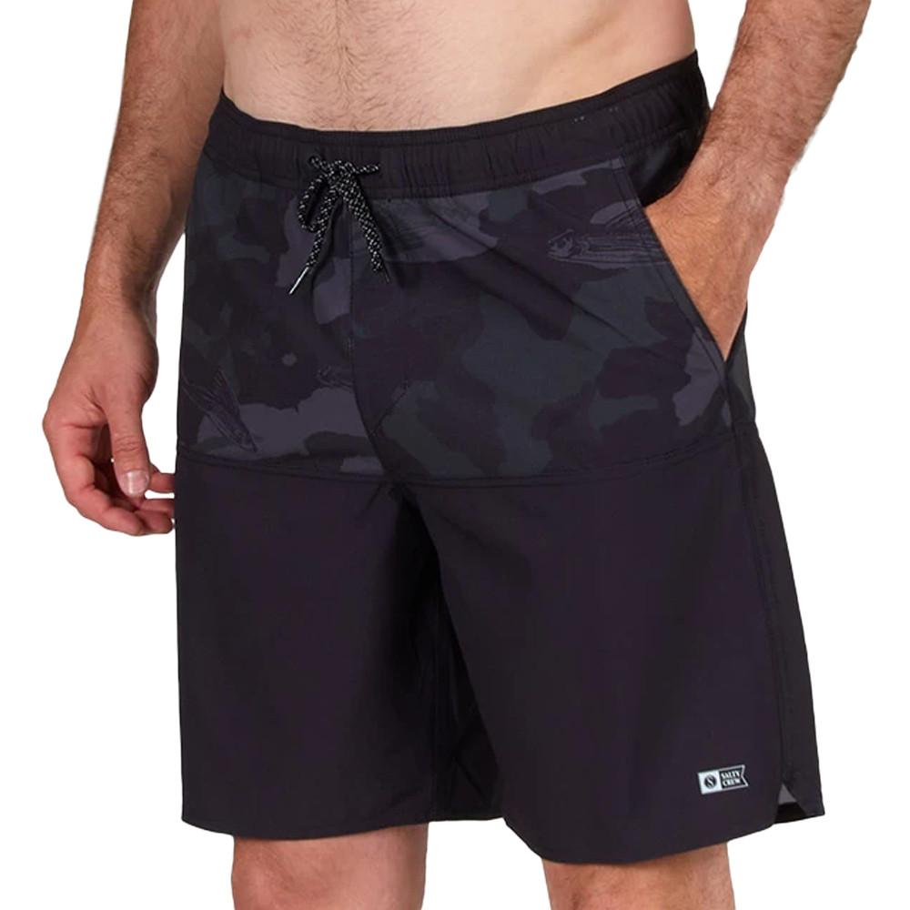 Short de bain Noir Homme Salty Crew Utility Boa pas cher