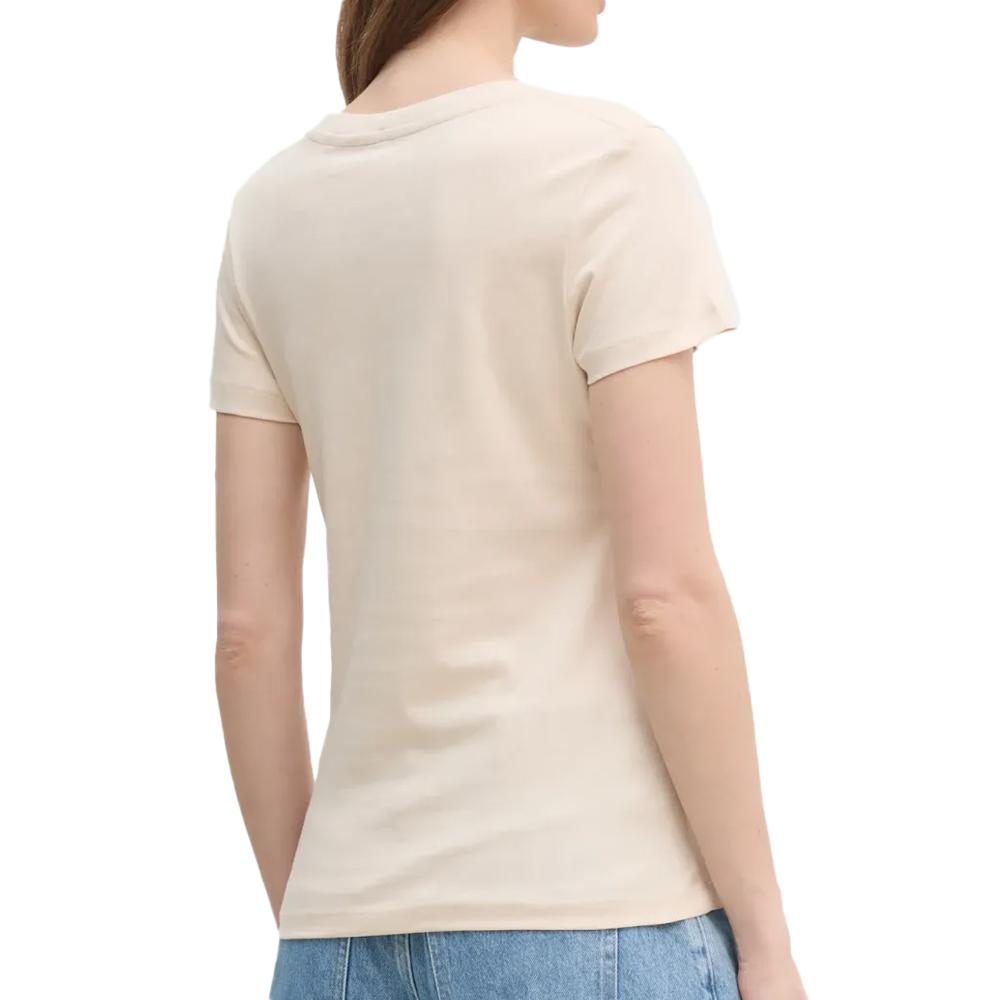 T-shirt Beige Femme Calvin Klein Jeans Gradient vue 2