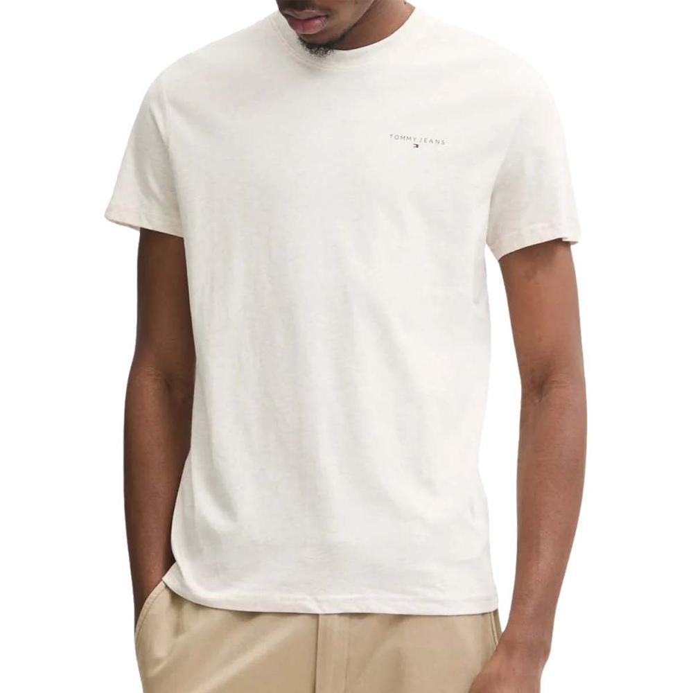 T-shirt Blanc Homme Tommy Hilfiger Linear 88 pas cher
