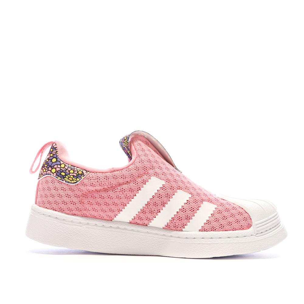 Baskets Roses Fille Adidas Superstar 360 vue 2