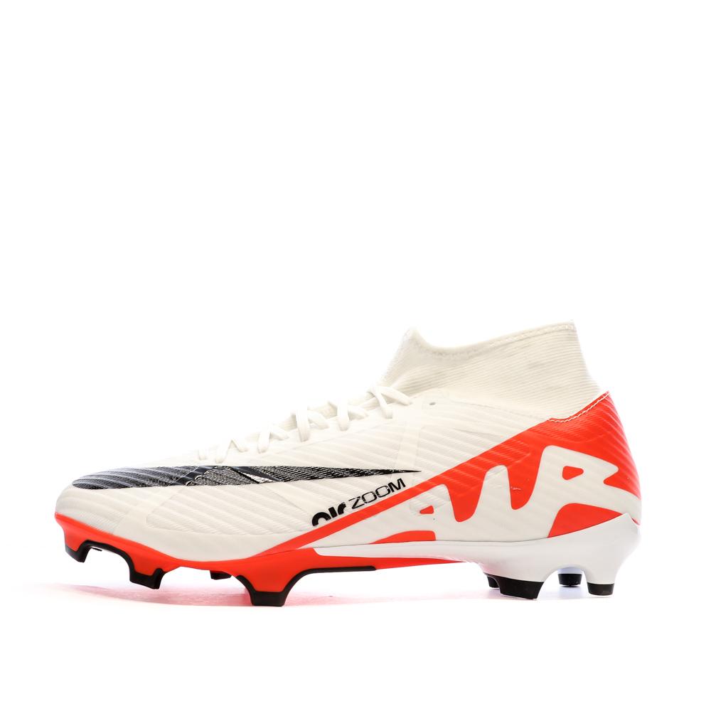 Chaussures de Foot Blanc/Rouge Homme Nike Zoom Superfly 9 Academy FG/MG pas cher