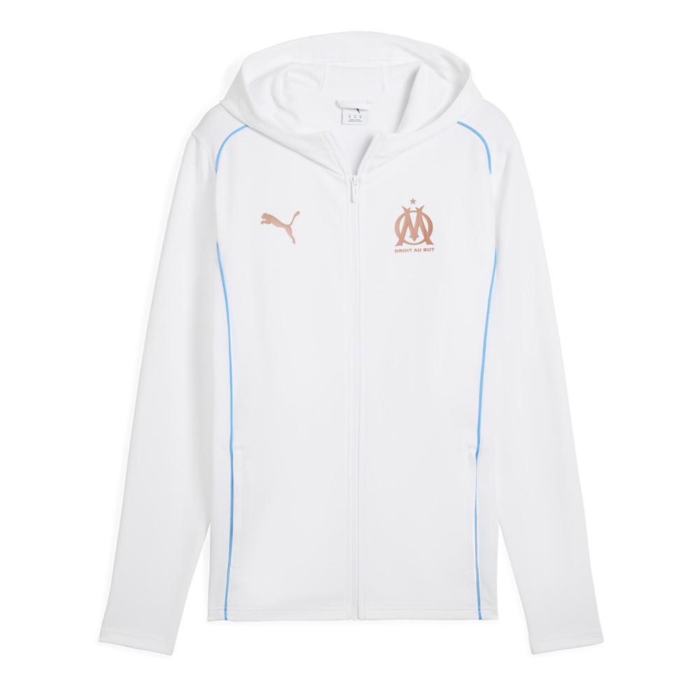 OM Veste de Survêtement Blanche Homme Puma 24/25 pas cher