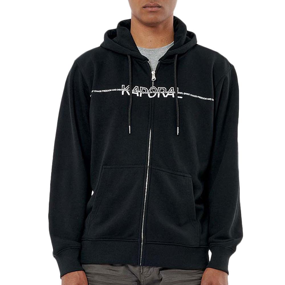 Sweat à Capuche Noir Homme Kaporal ROLAN pas cher