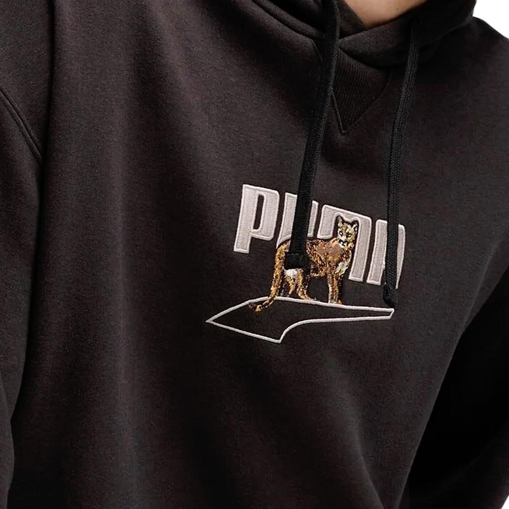 Sweat à Capuche Noir Homme Puma Downtown vue 3