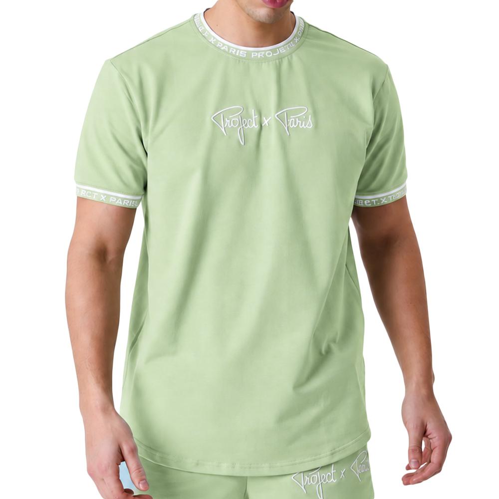 T-Shirt Blanc/Vert Homme Project X Paris 2511114 pas cher