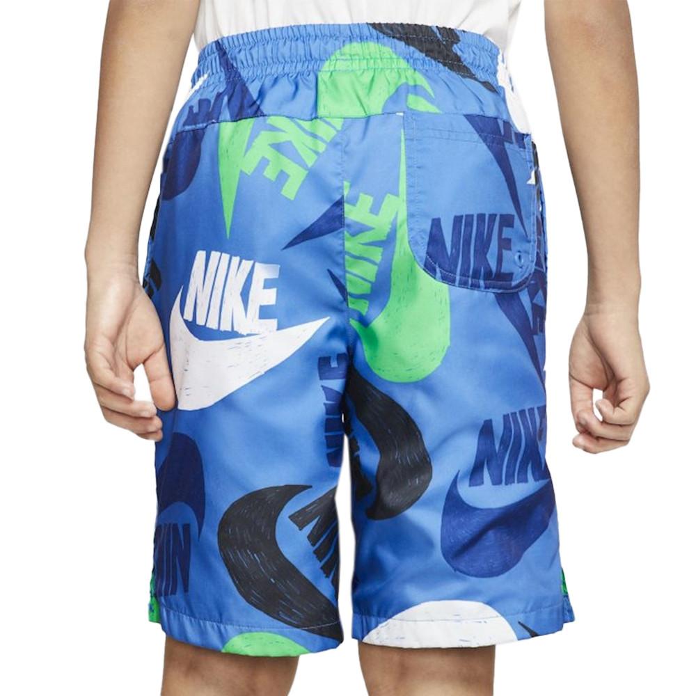 Short Bleu Garçon Nike Woven Aop vue 2