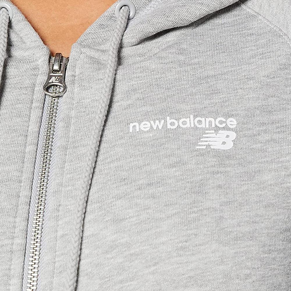 Sweat Zippé Gris Femme New Balance Classic Core Fleece vue 3