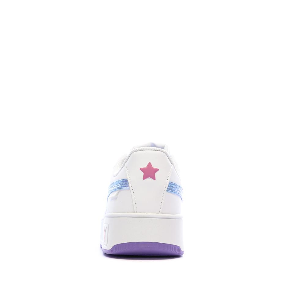Zapatillas blancas/moradas para niña Puma Carina Street Bouncy ver 3