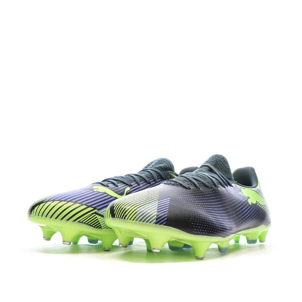 Chaussures de Football Marine/Jaune Homme Puma Future 7 Play MxSG vue 6